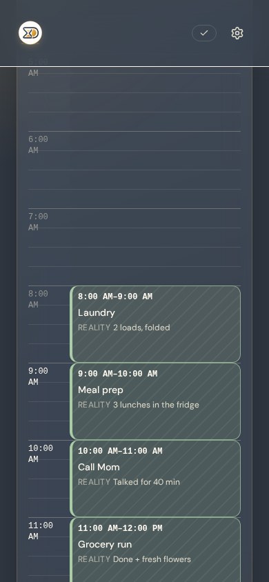 SMART Planner daily view on smartphone